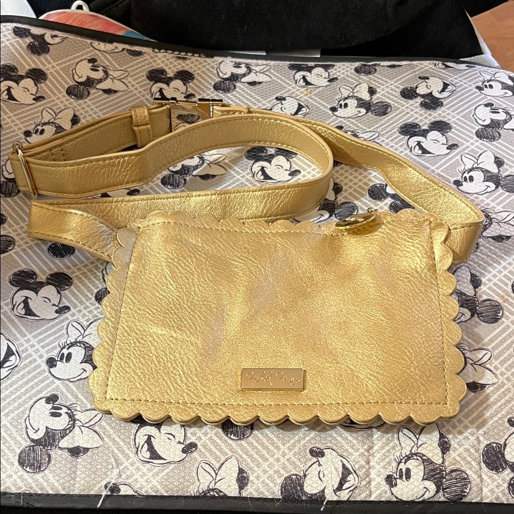 Packed Party Shimmering Gold Scalloped Crossbody